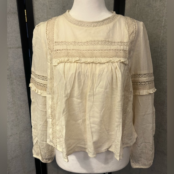 AE High-Neck Babydoll Blouse - Picture 3 of 11